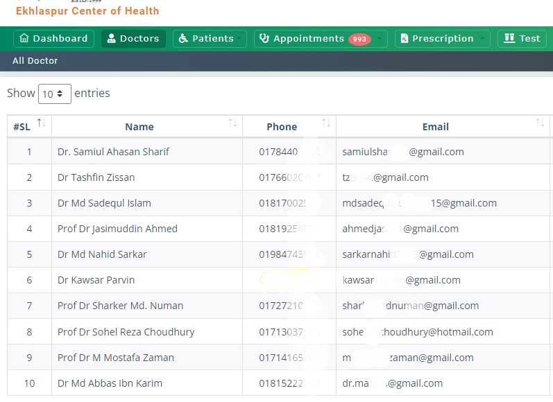 Doctor List